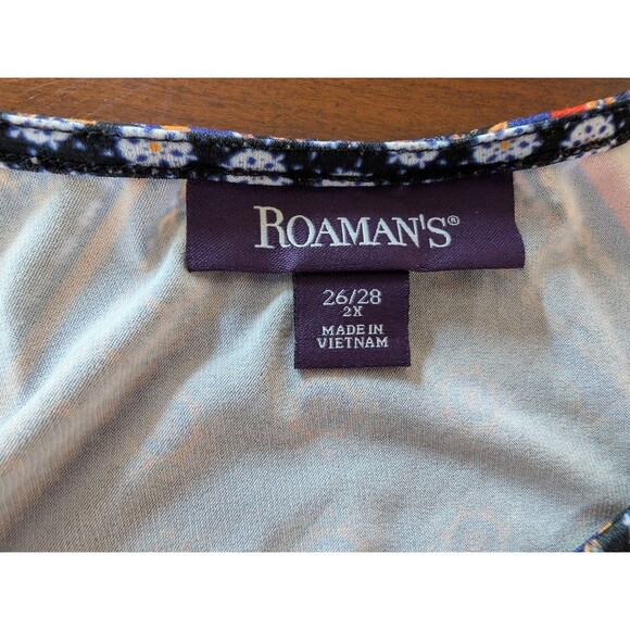 Roaman’s Plus Patchwork Print Sleeveless Maxi Dress Boho Style Size 26/28 2X - Picture 5 of 8